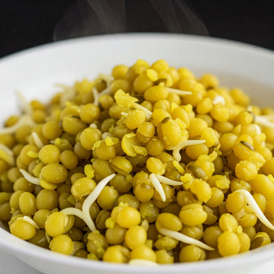 Steamed Dal Moth Sprouts