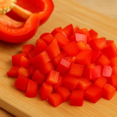 Chopped Red Bell Peppers