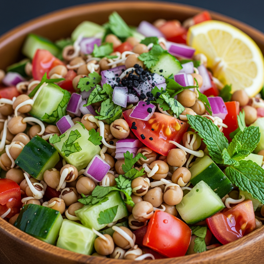Sprouted Kala Chana Bowl